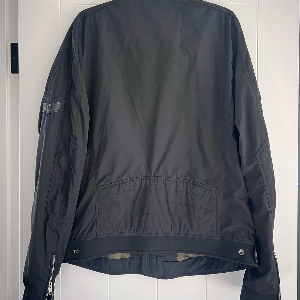 Diesel Black Windbreaker with Silver Zippers - Picture 4 of 4
